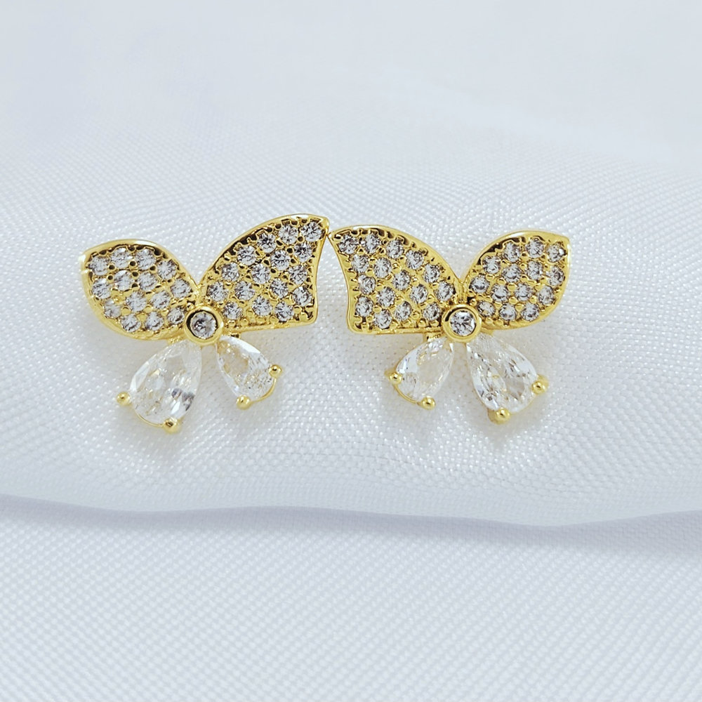 Brinco borboleta cravejada com cristal