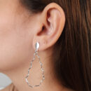 Brinco liso base ondulada