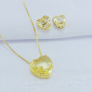 Conjunto coração  amarelo