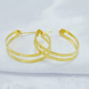 Argola faixa dupla vazada