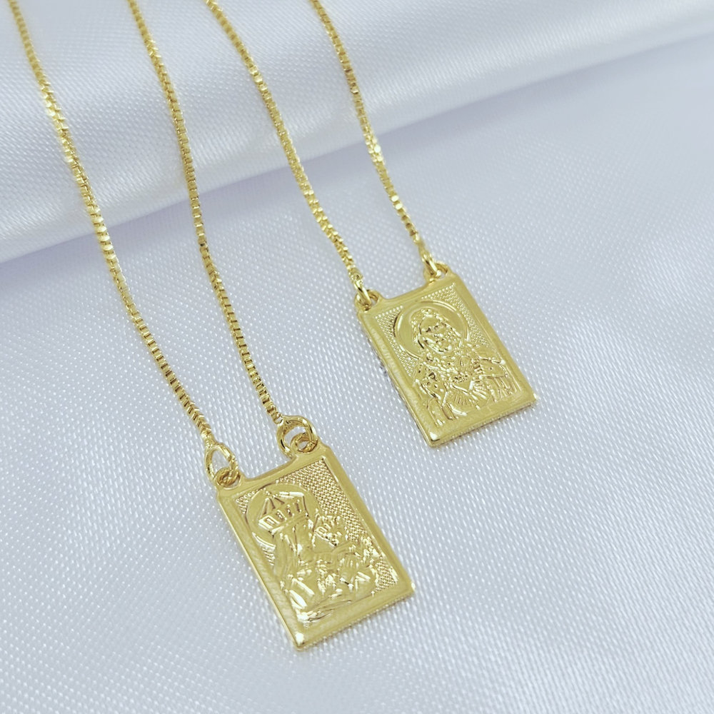 Escapulário N.S do Carmo e sagrado coração de jesus / Placa Maior