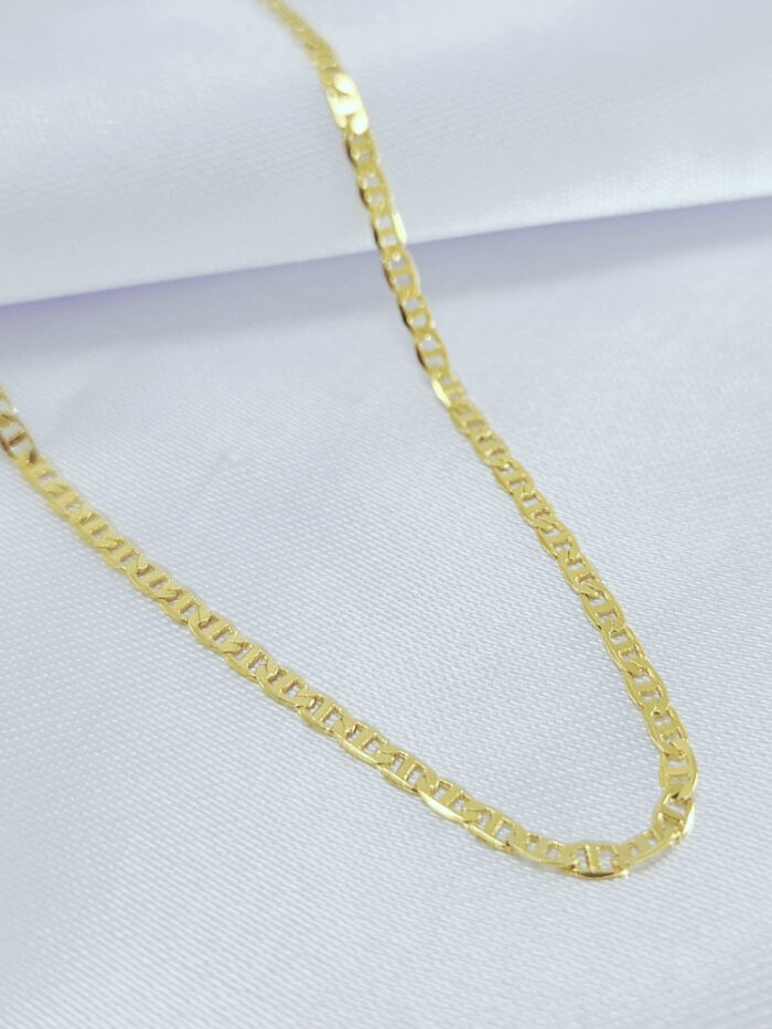 Corrente masculino elos piastrine dourado