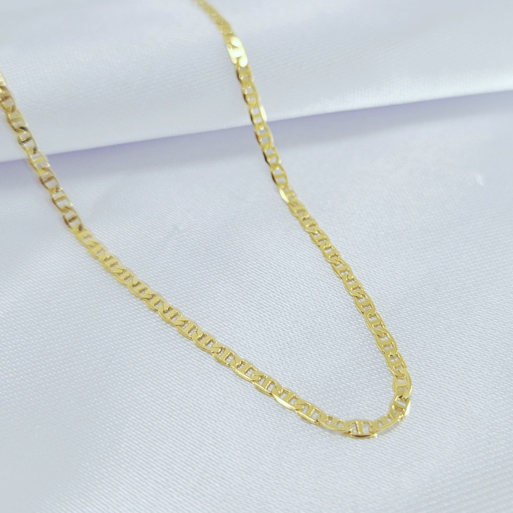 Corrente masculino elos piastrine dourado