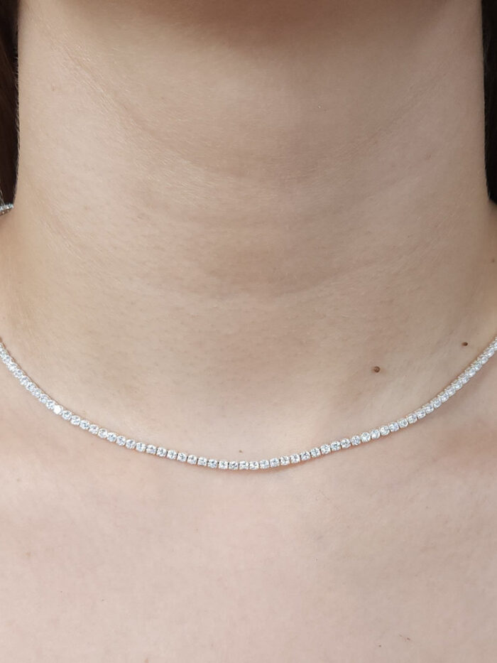 Gargantilha chocker riviera cristal fininha