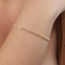 Pulseira fio riviera cristal quadrado