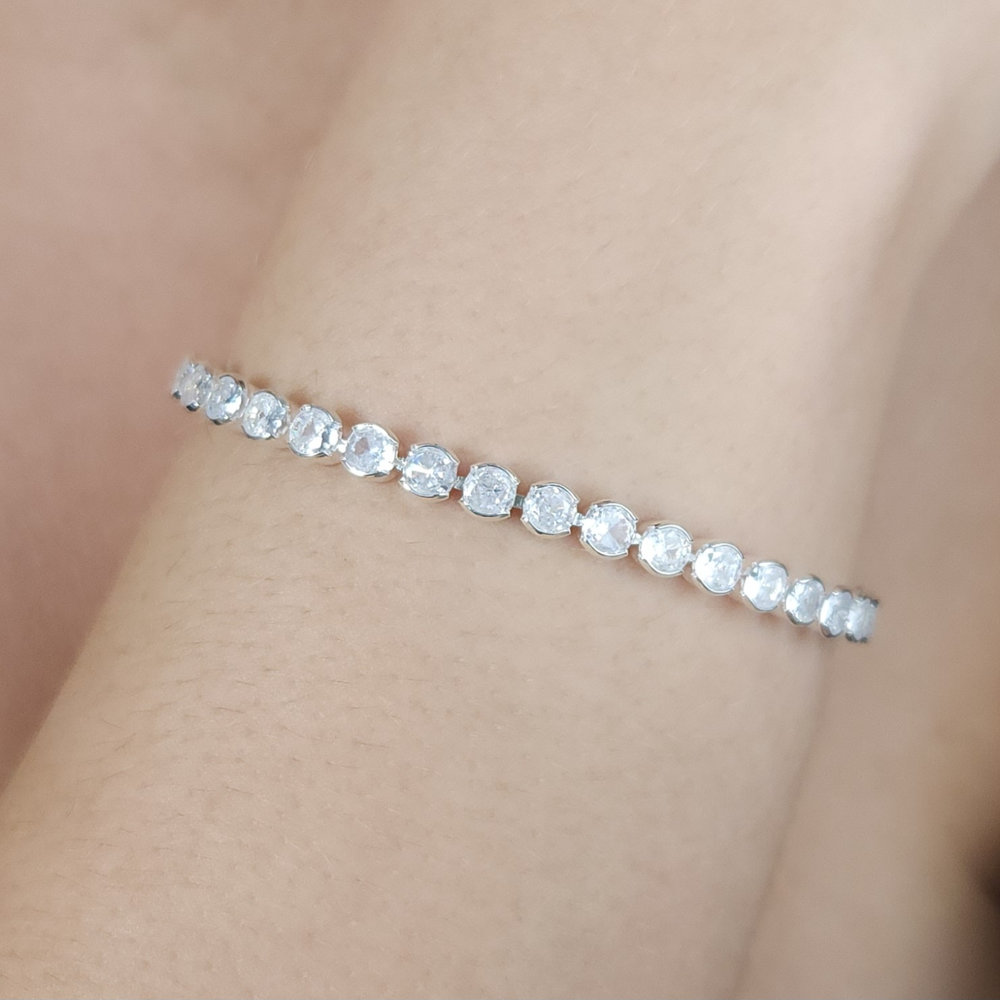 Pulseira riviera pedras cristal