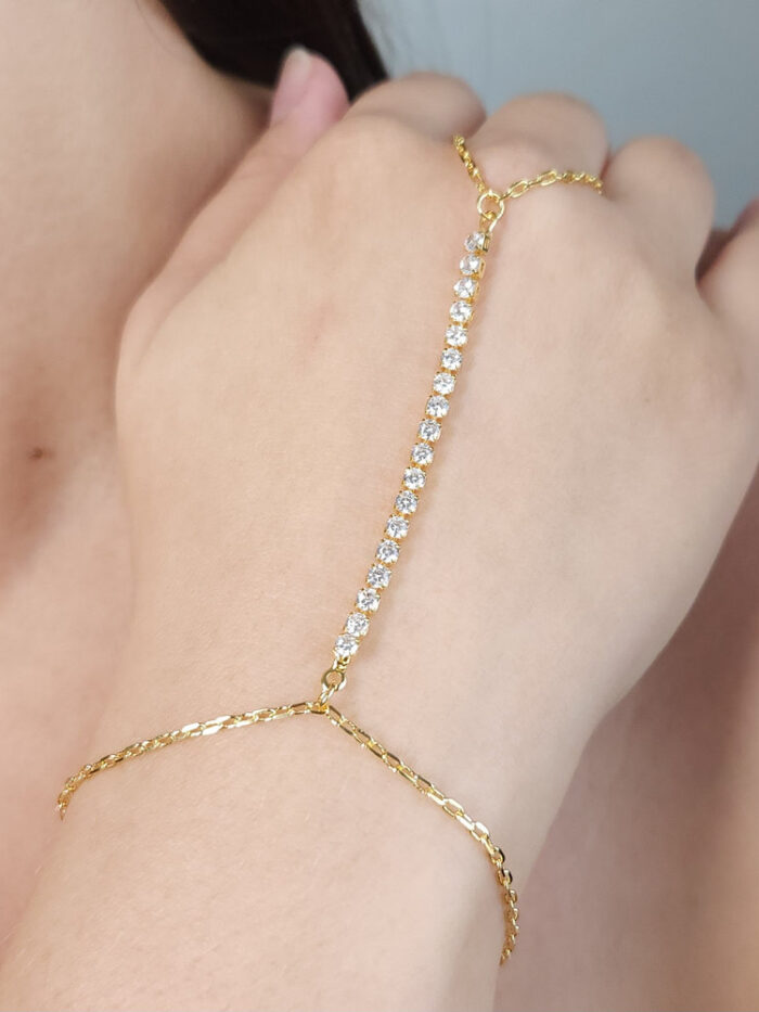 Pulseira indiana jade com fio riviera