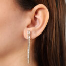 Brinco pedras baguete