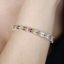 Bracelete folhas coloridas detalhadas