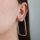 Argola aberta fio quadrado