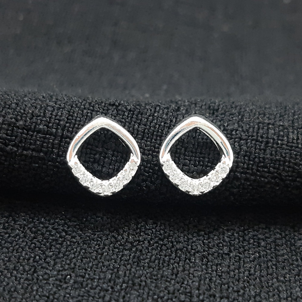 Brinco losango com zircónias