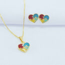 Conjunto infantil coração símbolo do autismo