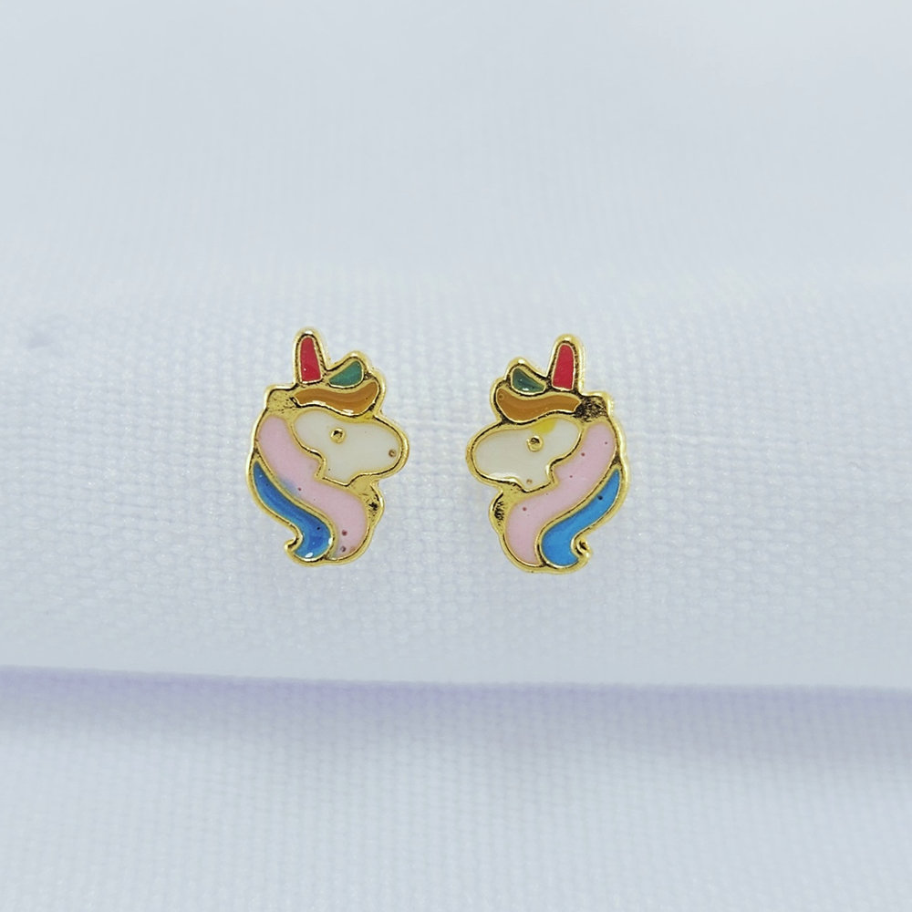 Brinco infantil unicórnio colorido