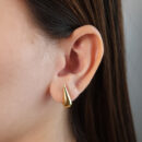 Brinco gota dourada boleada