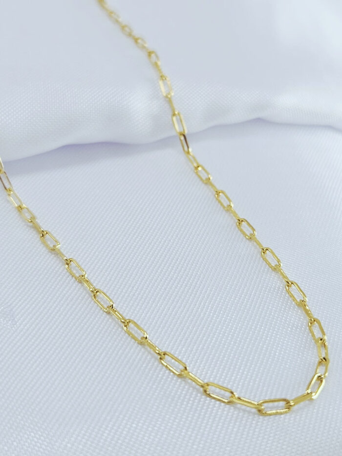 Cordão masculino elo cartier liso