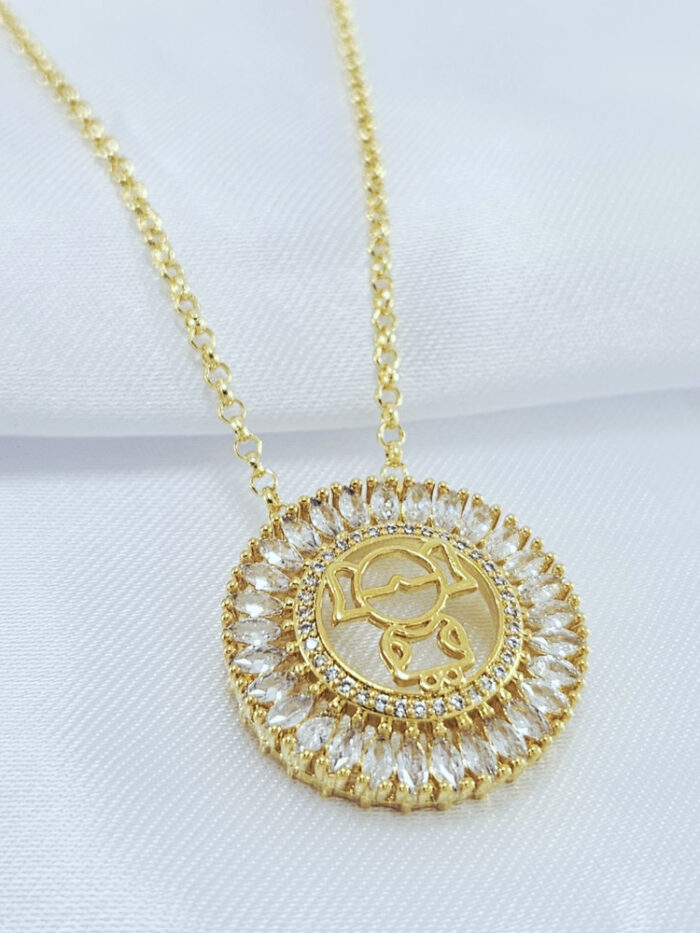 Gargantilha mandala menina cravejado