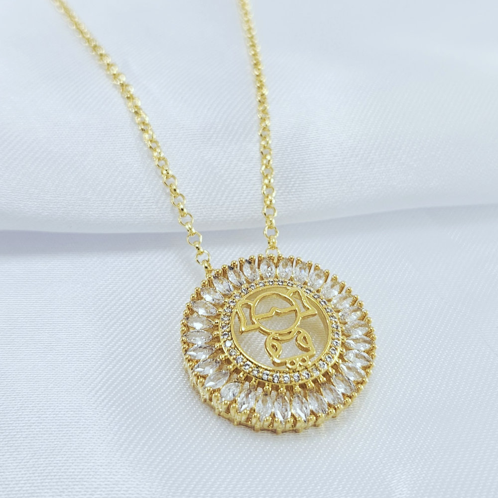 Gargantilha mandala menina cravejado