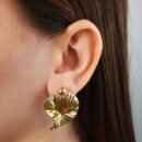 Brinco coração chapeado