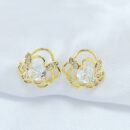 Brinco flor cristal detalhado