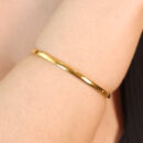 Bracelete fio liso boleado dourado