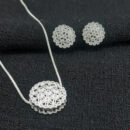 Conjunto flor vazada cravejado