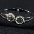 Bracelete árvore da vida cravejado detalhe ponto de luz