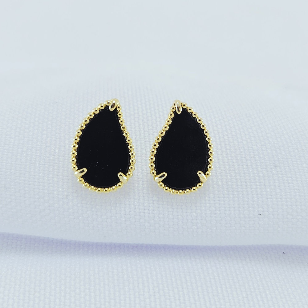 Brinco gota borda detalhado - Imagem 2