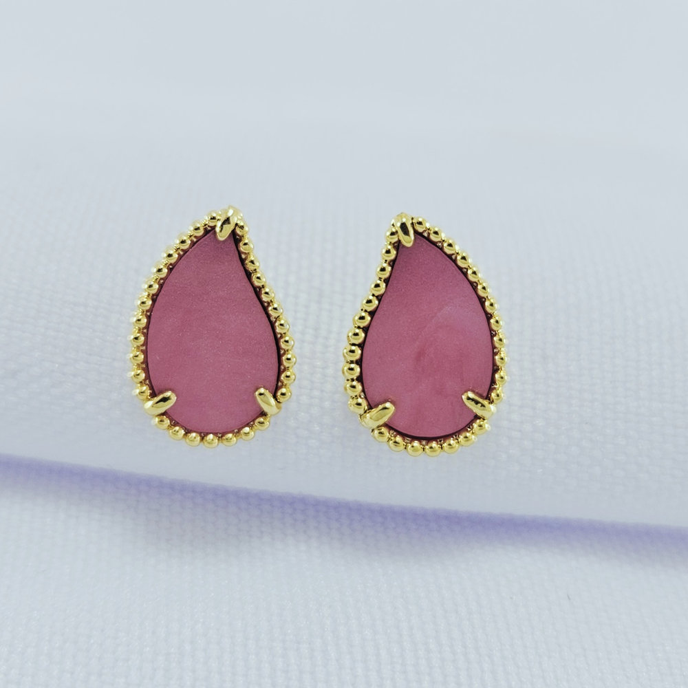 Brinco gota borda detalhado - Imagem 4