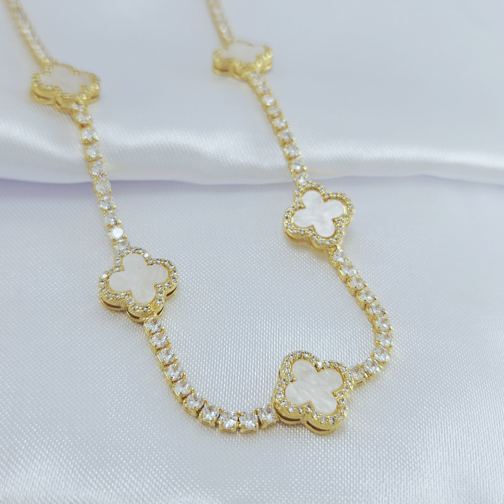 Choker fio riviera com trevo - Imagem 2