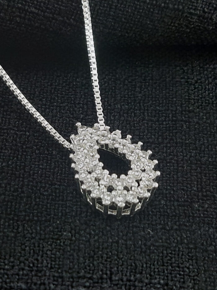 Gargantilha gota cravejada