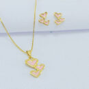 Conjunto três corações rosa