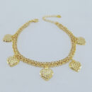 Pulseira dupla coração vazado detalhado