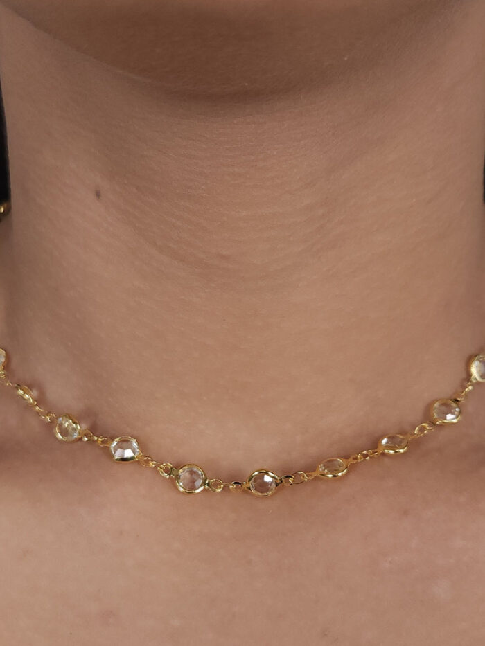 Gargantilha choker pontos de luz