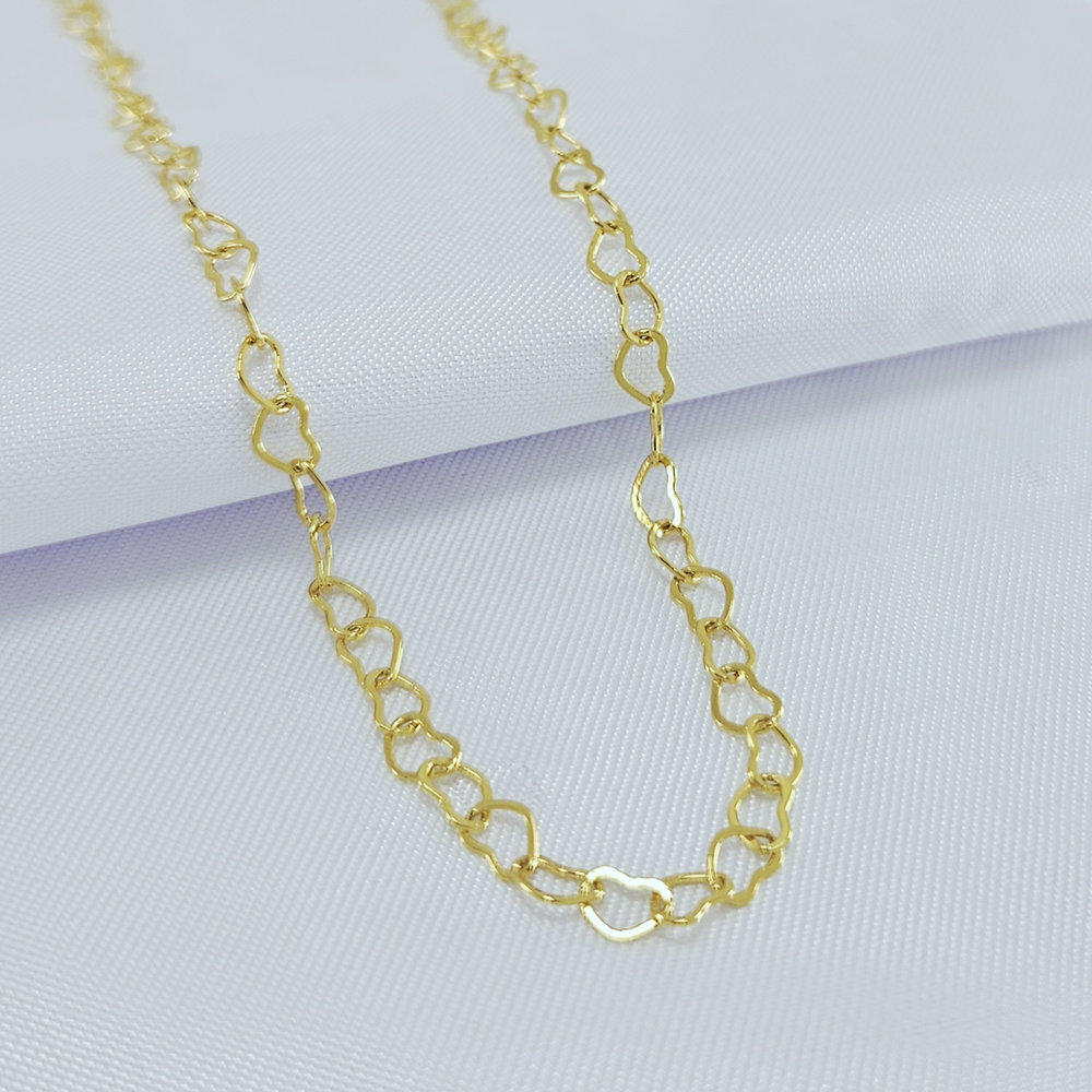 Gargantilha corações elos liso