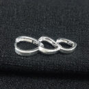 Brinco trio de argolas coração liso