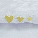 Trio de brincos corações chapeado dourado