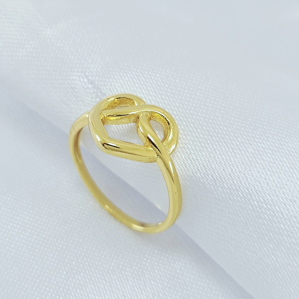 Anel coração com fio entrelaçado - Imagem 2