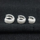 Trio de argolas cravejada