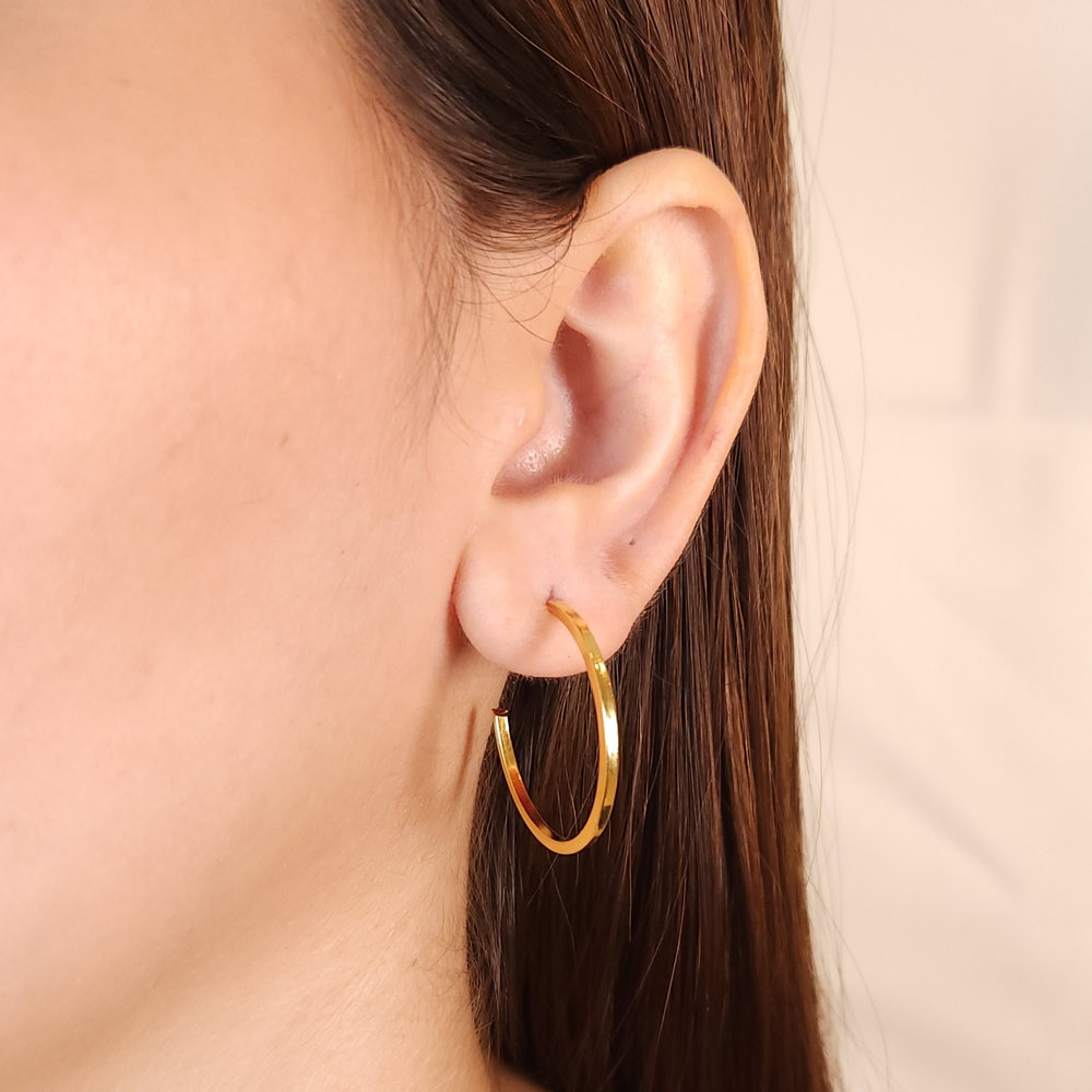 Argola fio liso aberto