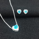 Conjunto coração borda cravejada