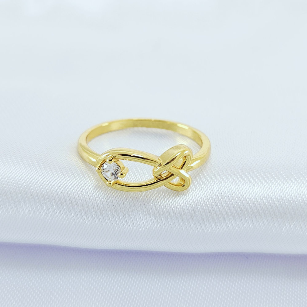 Anel fios lisos entrelaçados com ponto de luz - Imagem 2