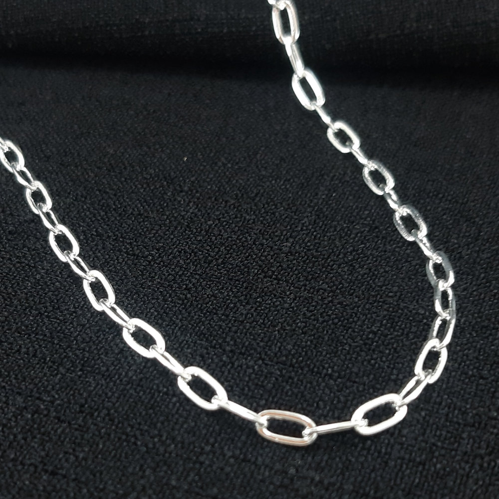 Cordão masculino elos oval liso