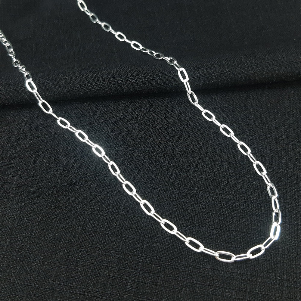 Cordão masculino elos oval liso - Imagem 2