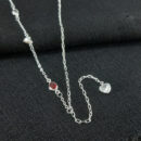 Gargantilha pontos de luz ovais coloridos com coração cristal