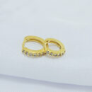 Brinco argola cravejado duo