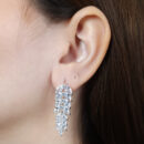 Brinco folhas cristais