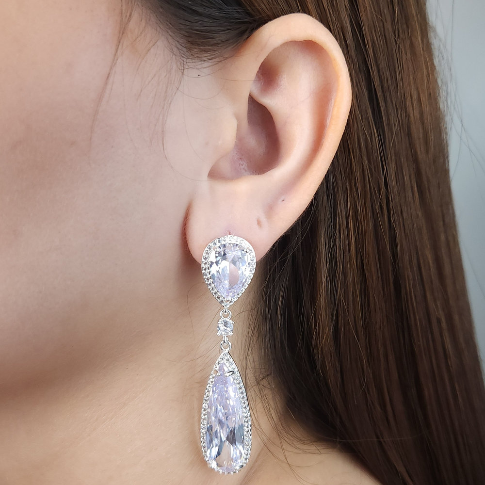 Brinco celebre gota borda detalhada - Imagem 5