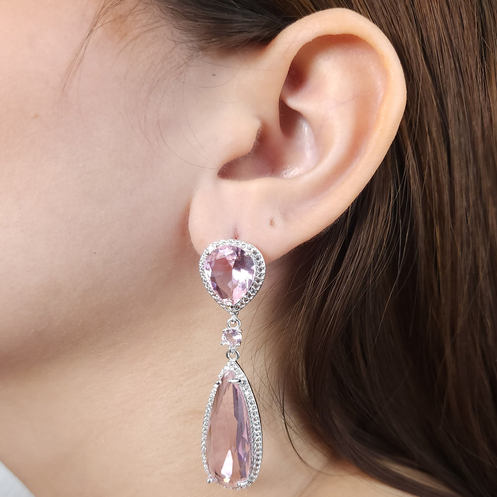 Brinco celebre gota borda detalhada - Imagem 2