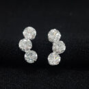 Brinco três pontos de luz cristal