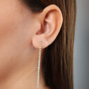 Brinco fio com pedra navate